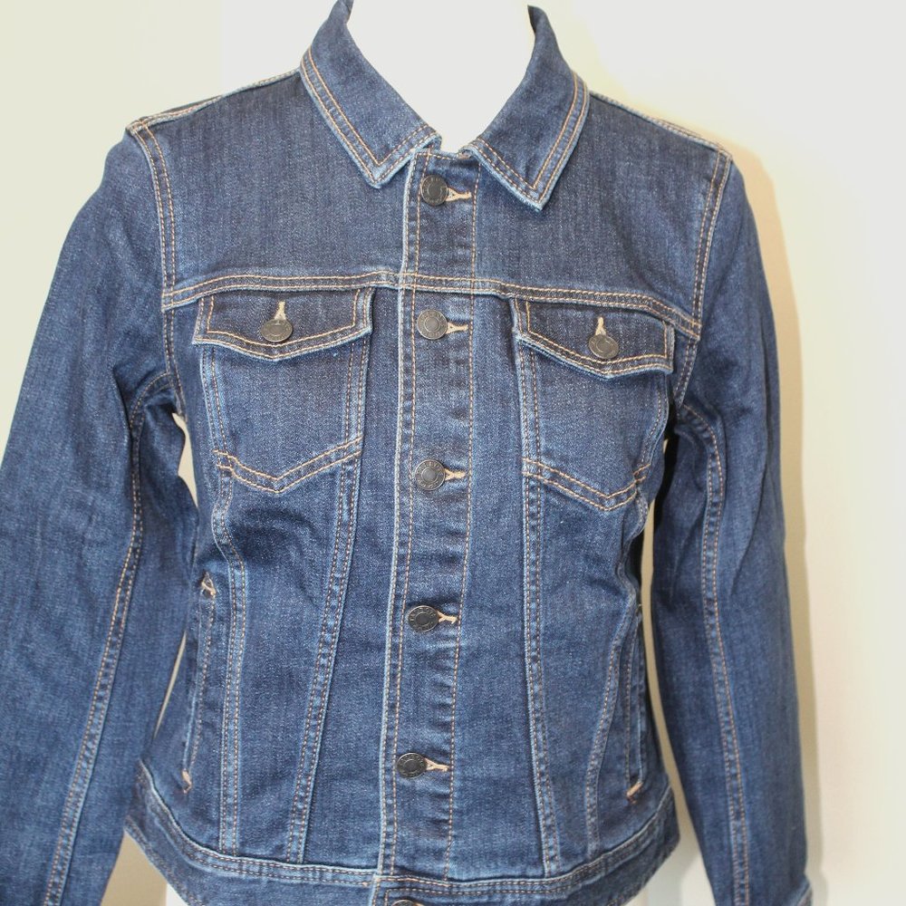 Talbots Classic Denim Jacket, Long Sleeve, Petite Small